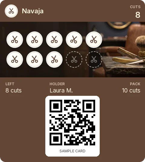 Sample card: 10-cut pack from Navaja