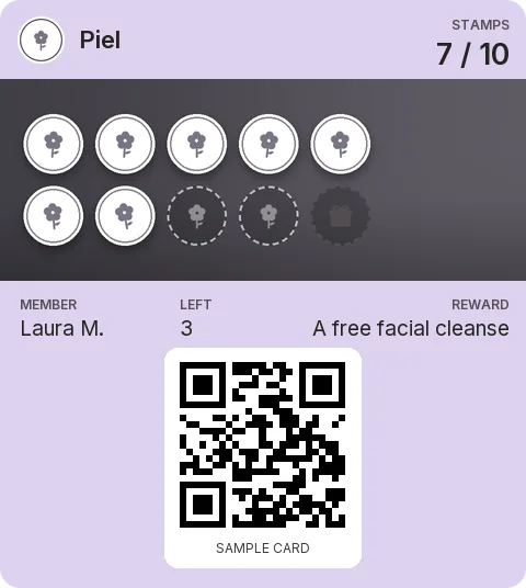 Sample card: Loyalty card from Piel