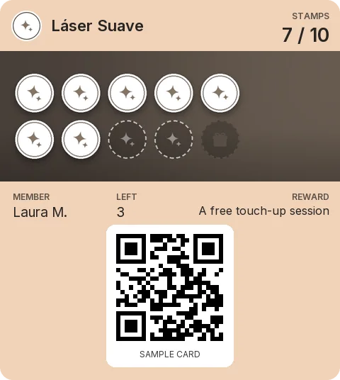 Sample card: Loyalty card from Láser Suave