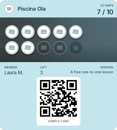 Sample card: Loyalty card from Piscina Ola