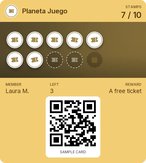 Sample card: Loyalty card from Planeta Juego