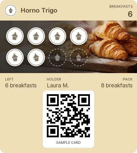 Sample card: 8-breakfast pack from Horno Trigo