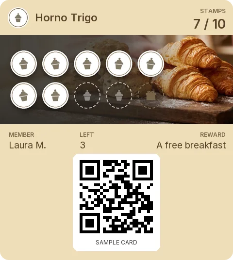 Sample card: Loyalty card from Horno Trigo