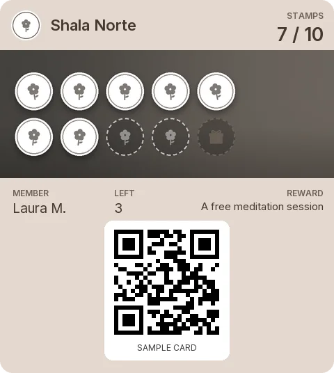 Sample card: Loyalty card from Shala Norte